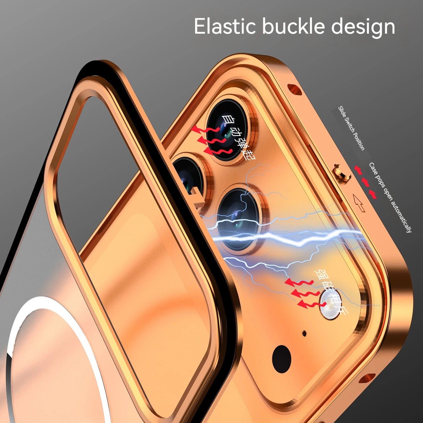 Metal Border Frosted PC Backplate Phone Case