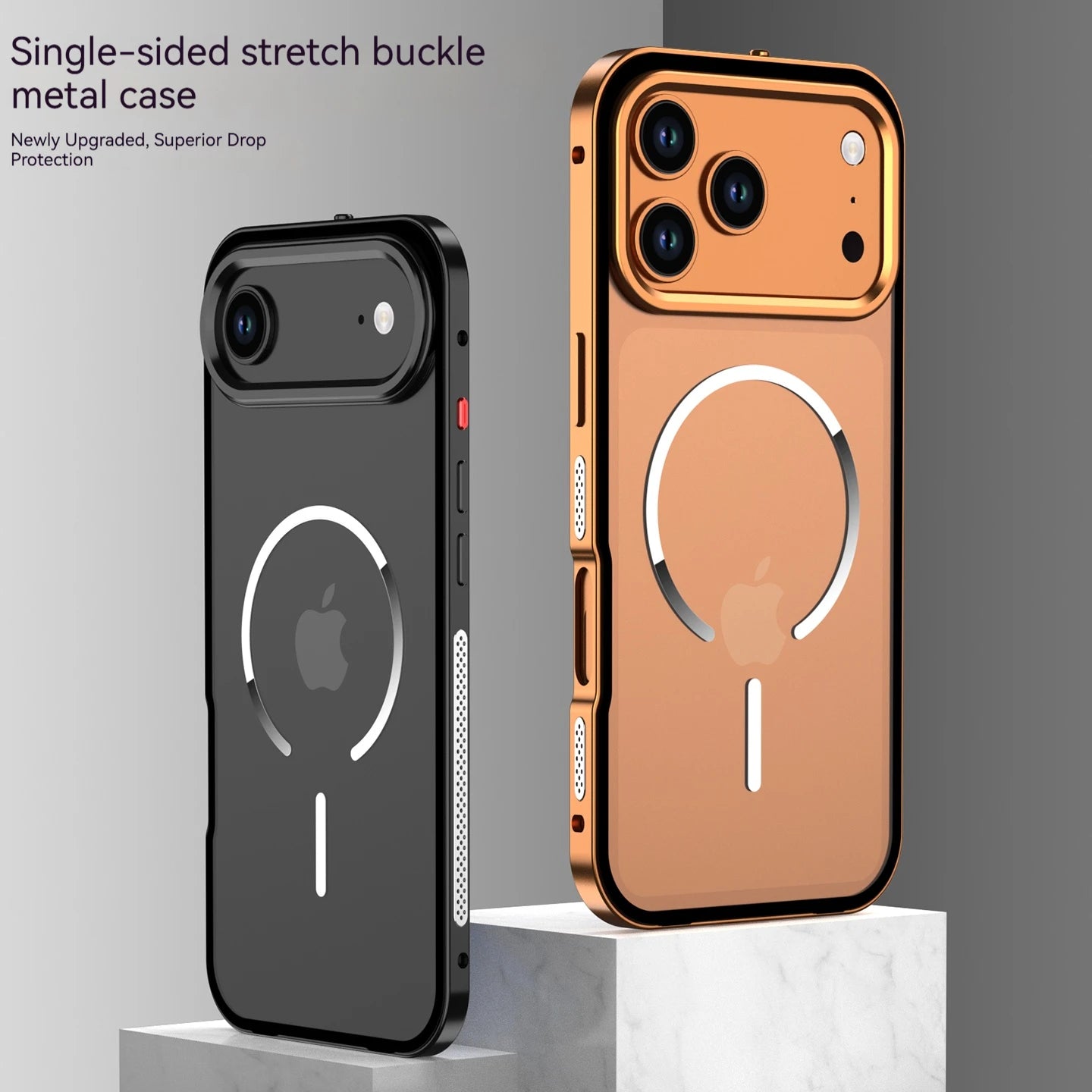 Metal Border Frosted PC Backplate Phone Case