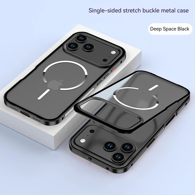 Metal Border Frosted PC Backplate Phone Case