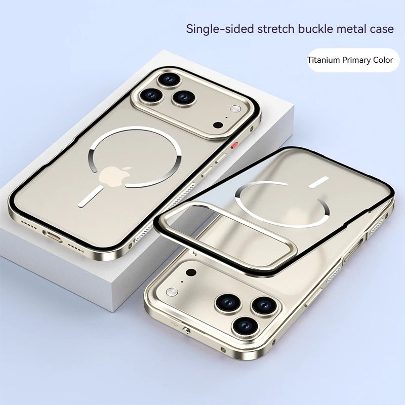 Metal Border Frosted PC Backplate Phone Case